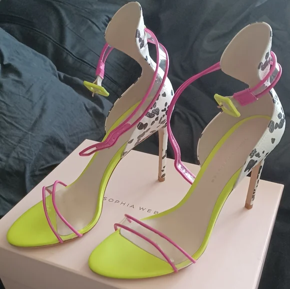 Sophia webster sandals size 40 pink and green - Picture 2 of 3